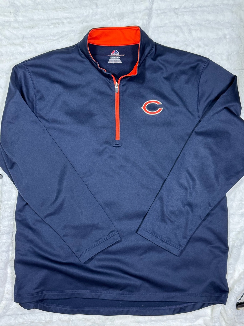 Men’s Chicago Bears Navy Quarter-Zip Pullover Jacket - 2XL